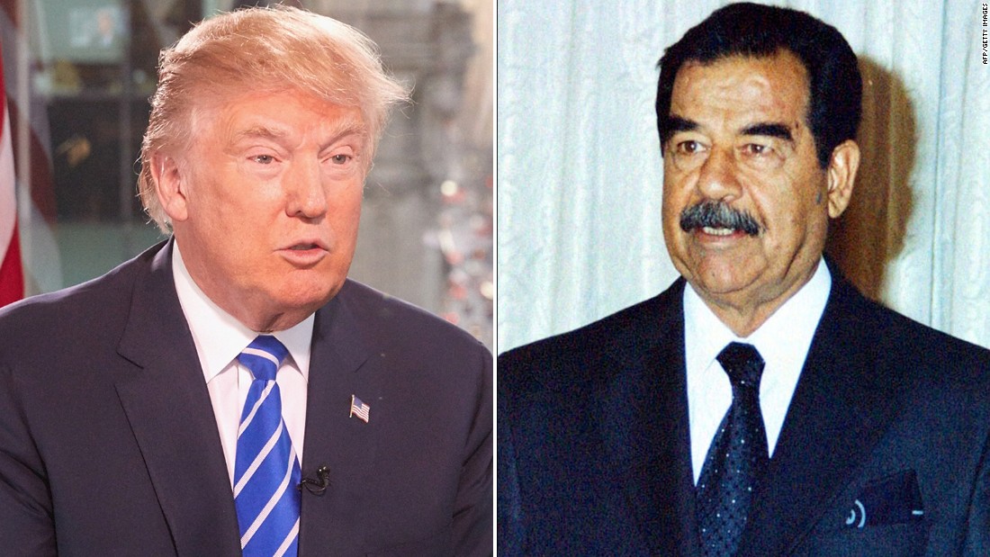 ترامب يمدح الديكتاتور صدام حسين: كان 