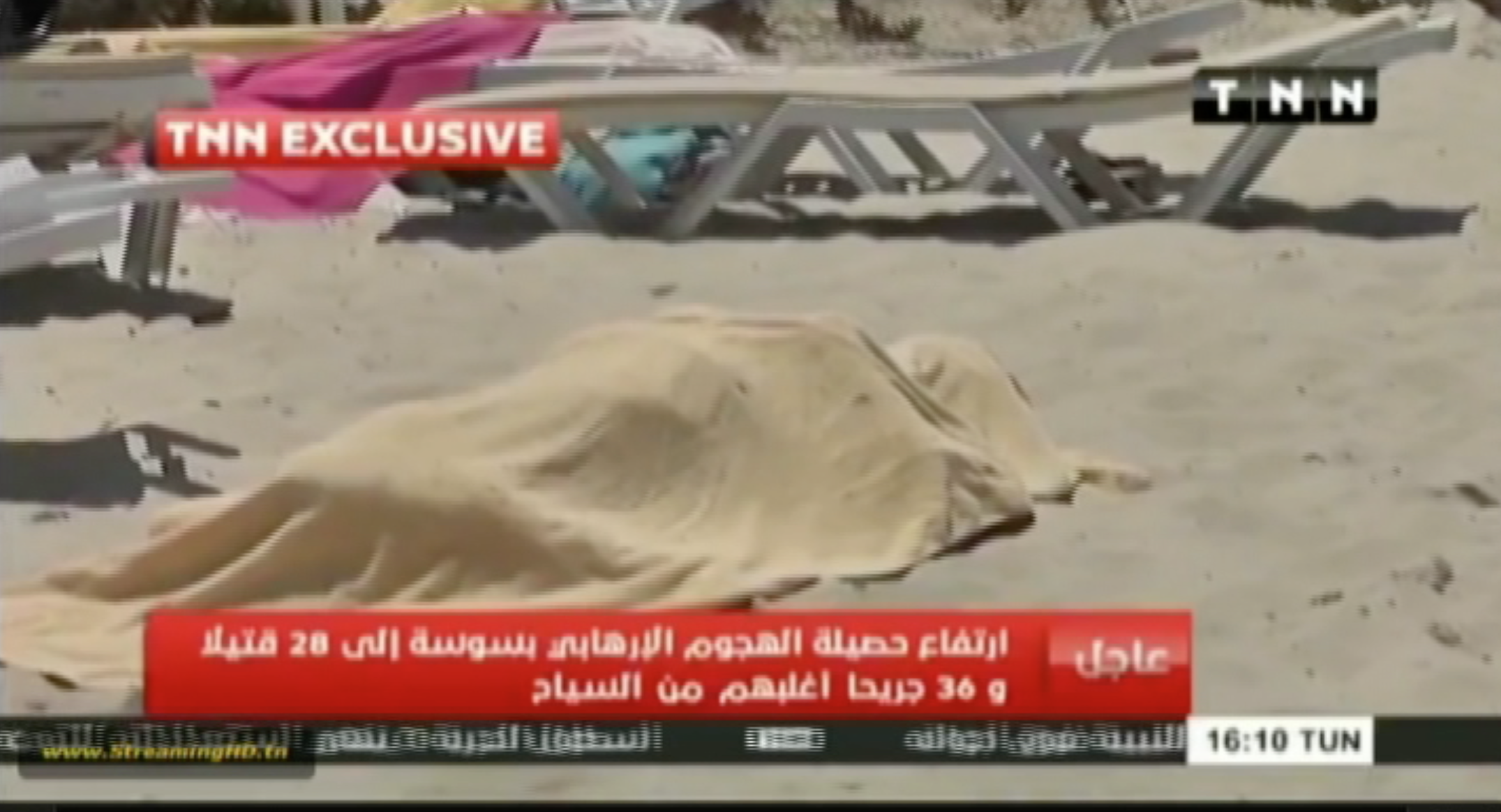 بالفيديو.. مشاهد من شاطئ فندق  امبريال مرحبا  في سوسة التونسية بعد الهجوم بلحظات - CNNArabic.com