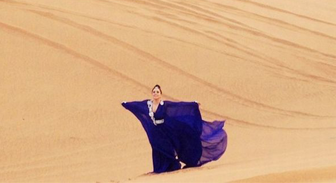 ليدي غاغا بالعباءة في صحراء الإمارات ثم بلباس  فضائي  في نيويورك - CNNArabic.com