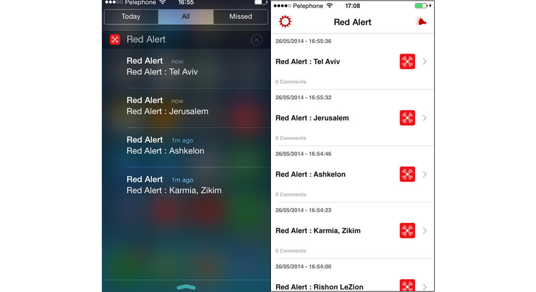 red alarm israel