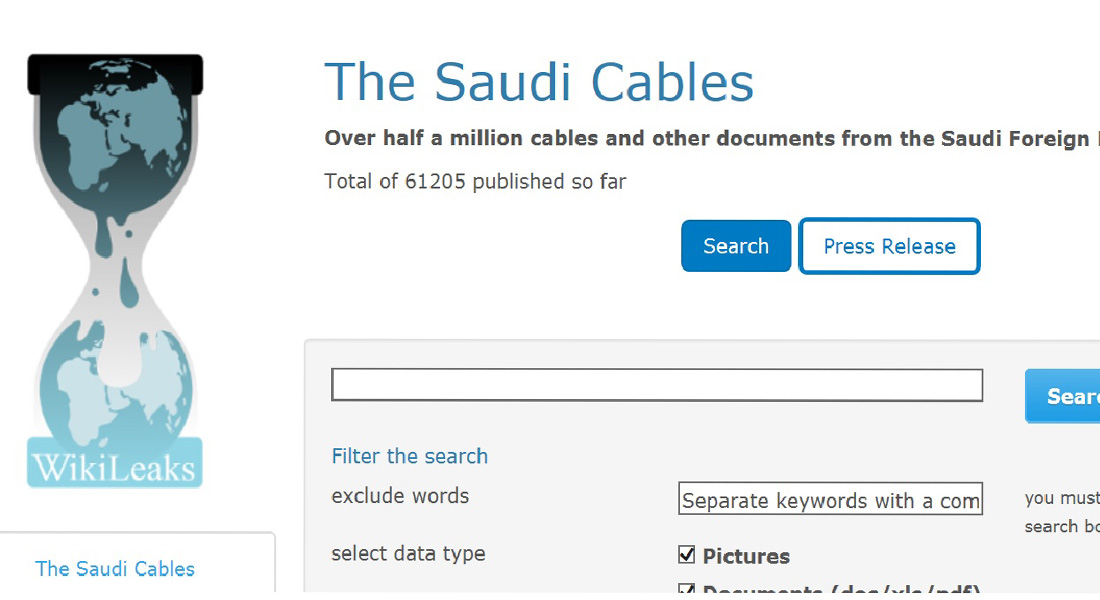 ويكيليكس ينشر أسرار الخارجية السعودية 70000 الدفعة الأولى من أصل 500000 وثيقة وبرقية مسربة  - CNNArabic.com