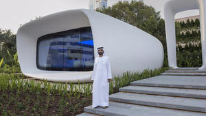 حاكم دبي يفتتح أول مكتب مطبوع بتكنولوجيا الطباعة ثلاثية الأبعاد