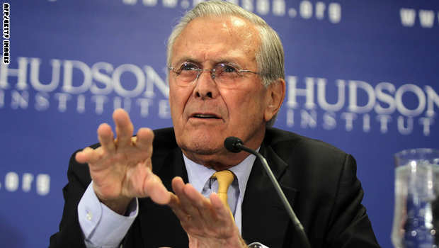 دونالد رامسفيلد : "قرد مدرب" أفضل من أوباما Donald-Rumsfeld