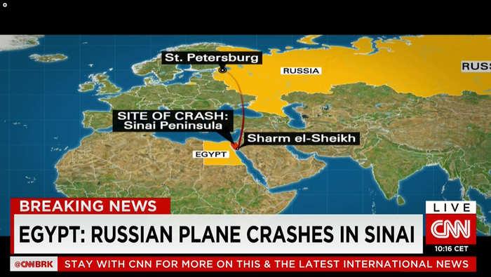 تحطم طائرة روسية تقل 224 راكبا بأجواء سيناء المصريه 1_CaptureStudio20151031171634_1