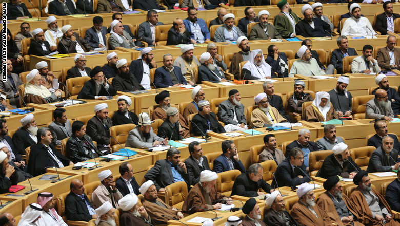 جانب من الحضور في مؤتمر الوحدة الإسلامية بطهران 7 يناير/ كانون الثاني 2015