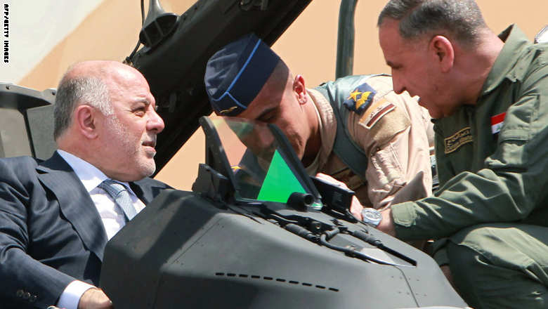 العبادي يأمر قواته الجوية بالاستعداد مع اقتراب انتهاء مهلته للانسحاب التركي.. وروسيا تستنفر مجلس الأمن Iraqi%27s%20Prime%20Minister%20Haidar%20al-Abadi