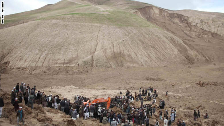 انزلاق ارضي في محافظة بدخشان في افغانستان