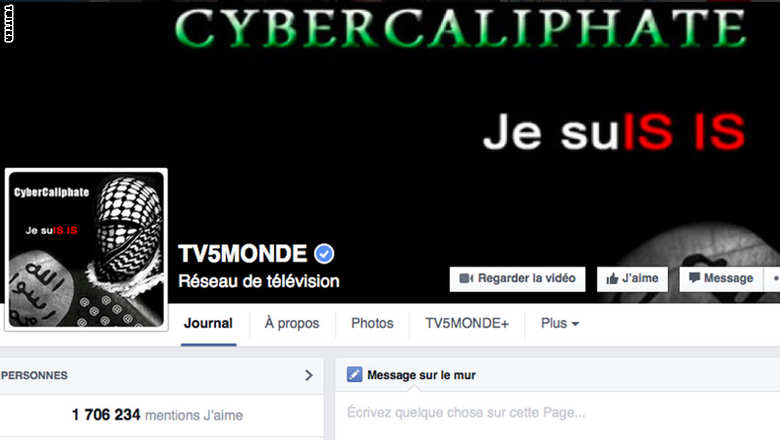 داعش تهاجم اعلام فرنسا الكترونيا  Cyber-attack