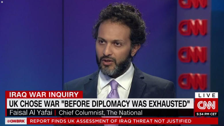 "تقرير تشيلكوت".. فيصل اليافي لـCNN: هدف أمريكا وبريطانيا بالعراق كان استبدال نظام صدام حسين بالحرية للعراقيين.. فهل حصل ذلك؟