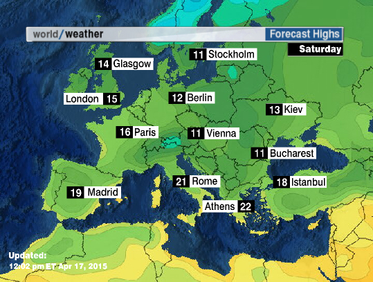 európa hőmérséklet térkép Európa Hőmérséklet Térkép