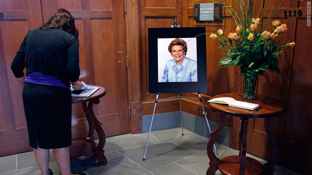 Laura bush not attending betty ford funeral #8
