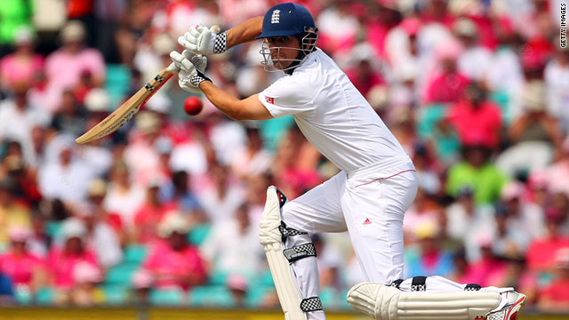 Alistair Cooke playing in final Ashes Test in Austraila 2011