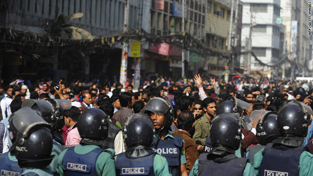 Record stock dip triggers violent protests in Bangladesh - CNN.com