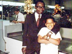 بارك أوباما مع والده