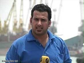 متظر الزيدي يؤدي واجبه الصحفي من ''بغداد المحتلة'' وفق تعبيره