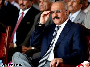 شهد حفل التدشين الرئيس اليمني علي عبدالله صالح