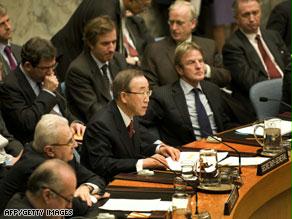 خلال اجتماع مجلس الأمن الدولي لبحث العنف في غزة