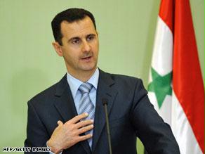 قدم الرئيس السوري التهنئة لحماس بدعوى انتصارها في العمليات العسكرية التي خاضها الجيش الإسرائيلي في غزة