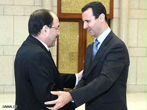 المالكي خلال لقائه الأسد