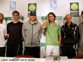 نجوم التنس العالميين بمؤتمر صحفي قبل انطلاق منافسات البطولة