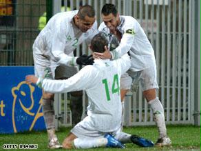 خلال إحدى مباريات المنتخب الجزائري