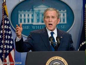بوش في مؤتمره الصحفي الأخير الذي لم يحمل جديداً