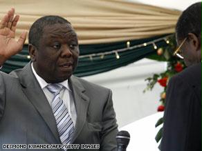 تسفانجيراي يؤدي اليمين أمام الرئيس موغابي