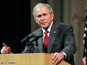 بوش في أول ظهور علني له بعد خروجه من البيت الأبيض