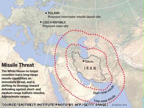 أوباما اعتبر القدارت الصاروخية الإيرانية التهديد الأساسي.