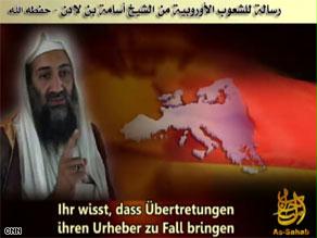 رسالة أسامة بن لادن الأخيرة لمطالبة الأوروبيين بمغادرة أفغانستان