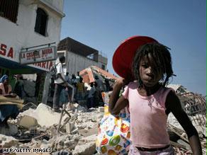 أحد الأطفال المشردين في هايتي