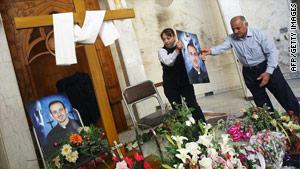 من جنازة لأحد ضحايا الهجوم على كنيسة ''سيدة النجاة'' ببغداد