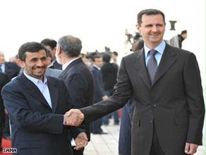 الأسد يستقبل الرئيس الإيراني في دمشق