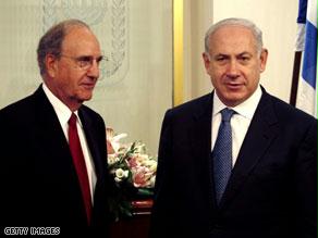 ميتشل في لقاء سابق مع رئيس الوزراء الإسرائيلي