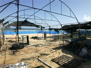 مخيم للأونروا كان قد أحرق في وقت سابق بغزة