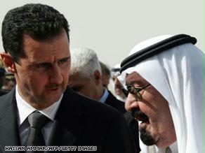الأسد مع عبدالله في لقاء سابق