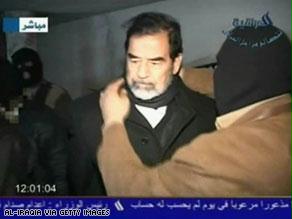 لقطات من تلفزيون العراقية قبل تنفيذ حكم الإعدام بصدام حسين