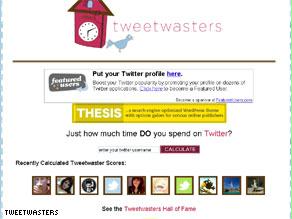 الصفحة الرئيسية لموقع Tweetwasters