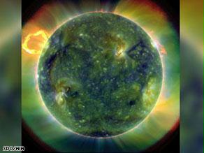 تكشف الصورة عن انفجار في الشمس