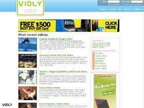 الصفحة الرئيسية لموقع vidly