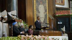 أوباما يدلي بخطاب تاريخي أمام البرلمان الهندي