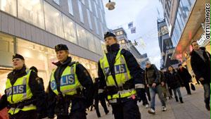 الشرطة السويدية أخلت الموقع 