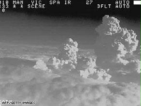 الغبار البركاني كما التقطته صور الأقمار الصناعية