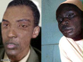 صورة لاثنين من المشتبه بأنهما نفذا الهجمومين الانتحاريين في كمبالا