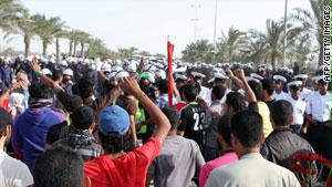 من المظاهرات الاحتجاجية في البحرين