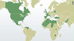 خريطة تُظهر توزع ثروات ليبيا في العالم