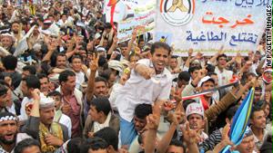 من الاحتجاجات اليمنية لإسقاط الرئيس علي عبدالله صالح
