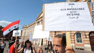 مسيرة في فرنسا للاحتجاج على العنف في سوريا