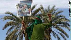 سلطت وسائل الإعلام الليبية على المسيرات المؤيدة للقذافي
