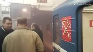 المشاهد الأولية بعد انفجار سان بطرسبرغ